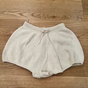 Sisters & Seekers - Nest Knit ECOTEC Sustainable Yarn Shorts in Cream